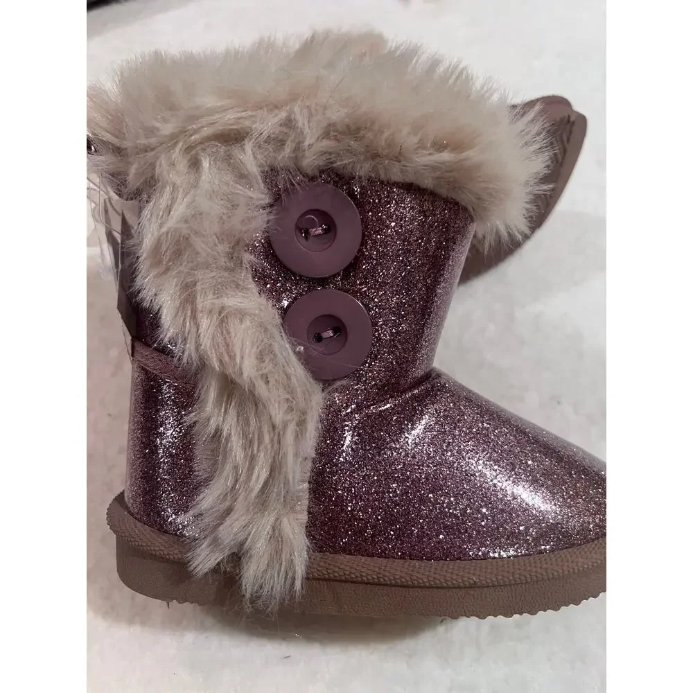 Stepping Stones Baby Pink Glitter Size 8 Boots